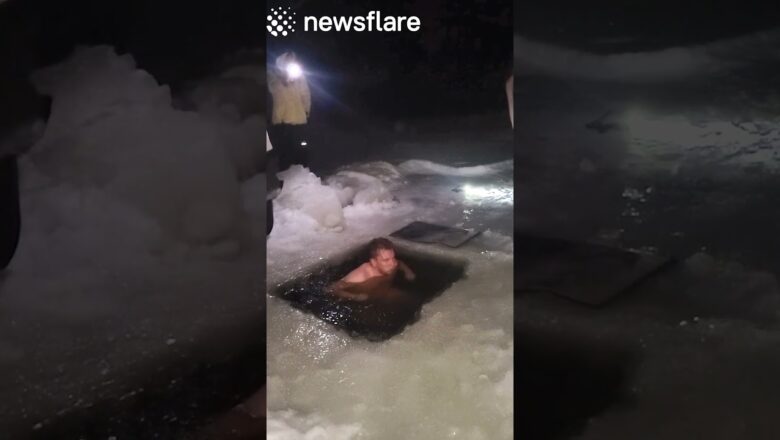 Finland Family Take Advantage Of Cold Plunge