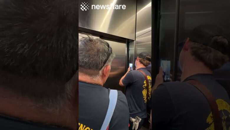 Firefighters Get Stuck In an Elevator