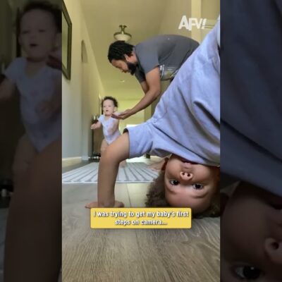 I was trying to get my baby’s first steps on camera…