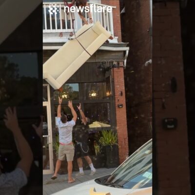 Man Jumps In To Help Couple Move Home