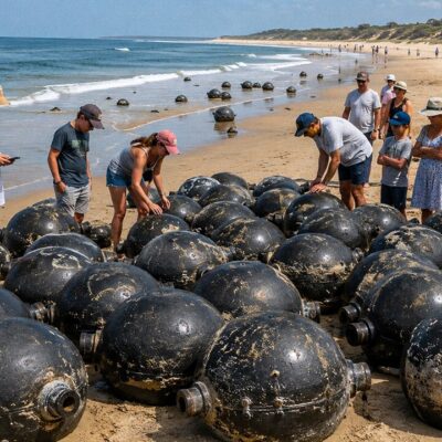 Mysterious Metal Spheres Washed Ashore on an Australian Beach