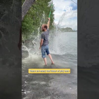 Rope swing gone WRONG 😱 #afv #fail #funnyvideos