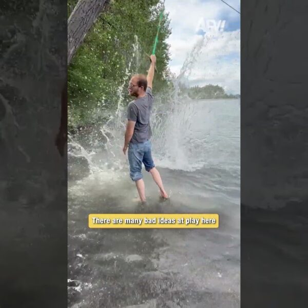 Rope swing gone WRONG 😱 #afv #fail #funnyvideos