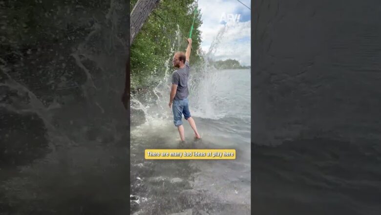 Rope swing gone WRONG 😱 #afv #fail #funnyvideos