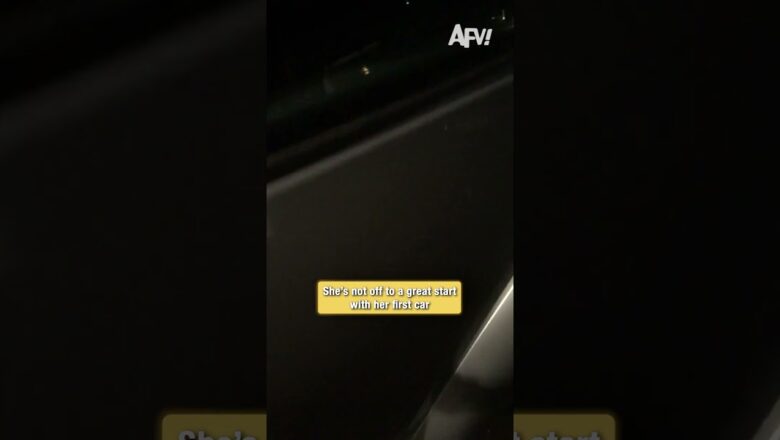 She’s not off to a great start with her first car 😭