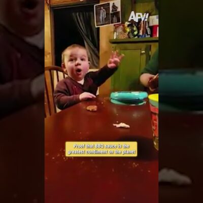 This Kid’s Face When He Tasted BBQ Sauce 💀 #afv #funny