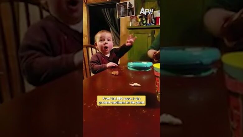 This Kid’s Face When He Tasted BBQ Sauce 💀 #afv #funny