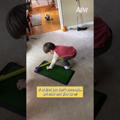 When your kid takes indoor golf way too seriously 😤 #golf #temper #shorts