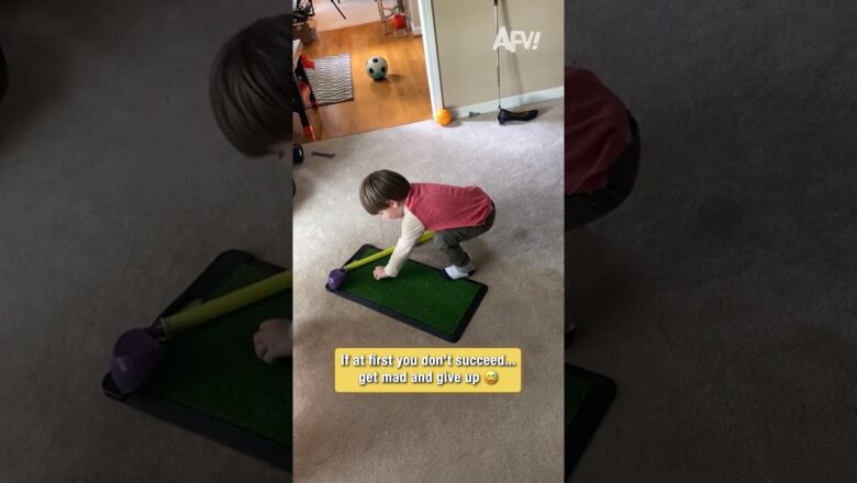 When your kid takes indoor golf way too seriously 😤 #golf #temper #shorts