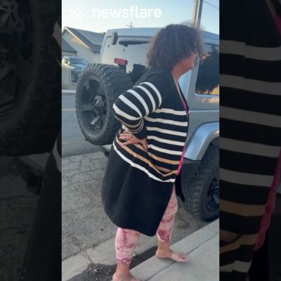 Woman Attempts To Steal Neighbours Tire