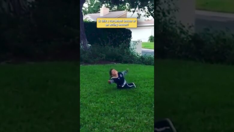 Is this a cartwheel or an acting lesson? 😂 #fails #funny #shorts