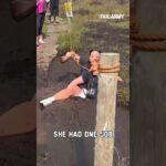 She tried to help… emphasis on tried #friends #fails #mud #friendfails #shorts