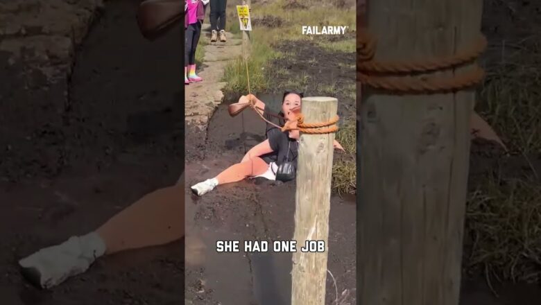 She tried to help… emphasis on tried #friends #fails #mud #friendfails #shorts