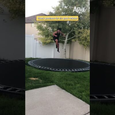 Thank goodness for his good reflexes