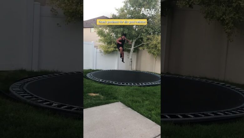 Thank goodness for his good reflexes