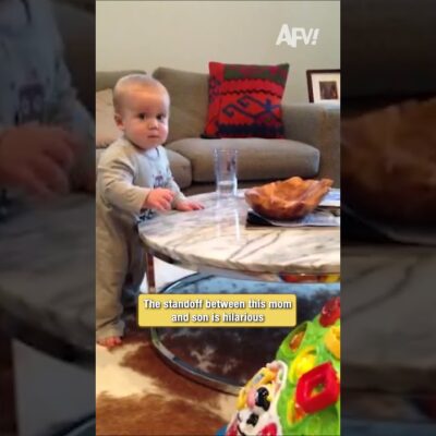 The standoff between this mom and son is hilarious