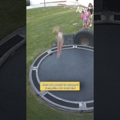 When you bought the cheapest trampoline you could find