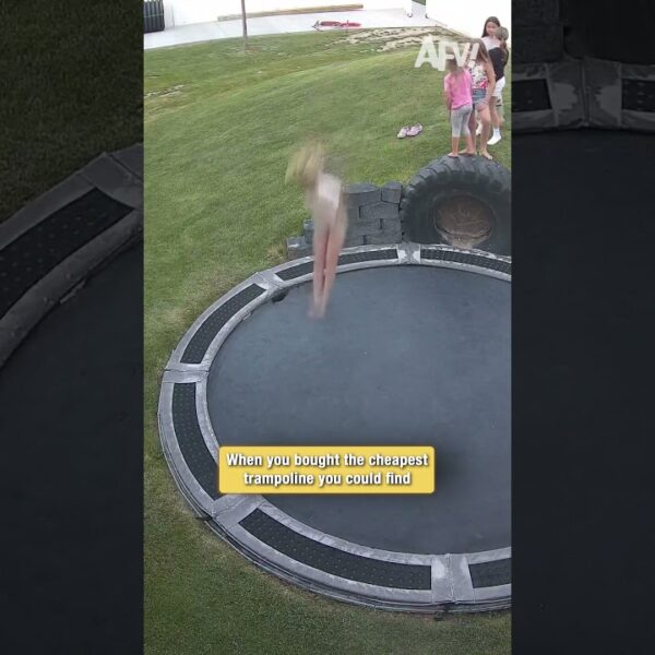 When you bought the cheapest trampoline you could find