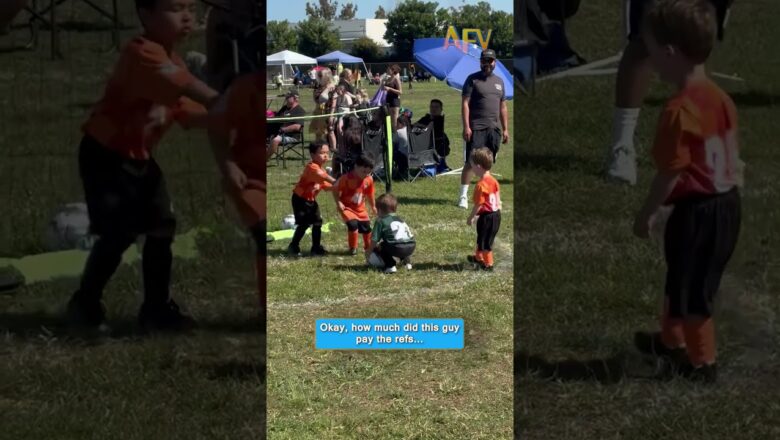 Did this kid just bribe the ref? 😂⚽ #soccer #funny #kids