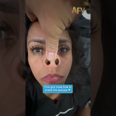 I can’t believe she actually fell for this nose prank 😱😂 #shorts #funny