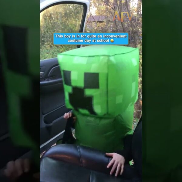 Minecraft Creeper vs. Car Door #shorts #funny