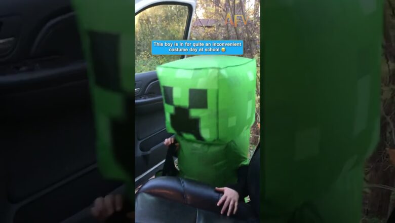 Minecraft Creeper vs. Car Door #shorts #funny