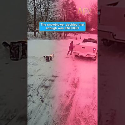 The snowblower decided that enough was ENOUGH