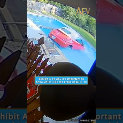 This Is Not How You Park A Convertible 🚩 #AFV #funny #fails