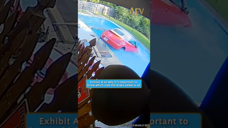 This Is Not How You Park A Convertible 🚩 #AFV #funny #fails