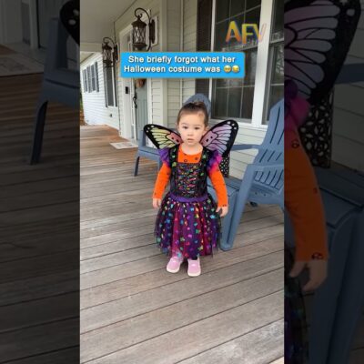 When you forget you’re a butterfly… 🦋 #funny #toddlerlife #halloween