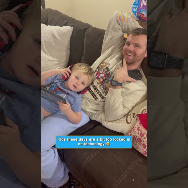 When Your Kid Is More Into the Screen Than You 🤣 #funny #parenting #shorts