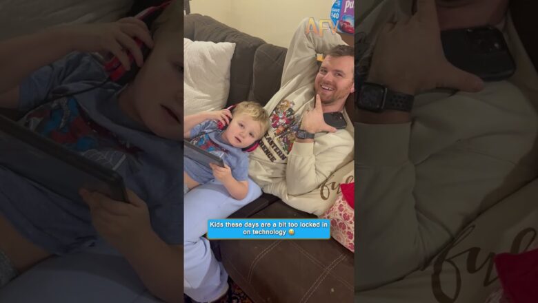 When Your Kid Is More Into the Screen Than You 🤣 #funny #parenting #shorts