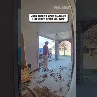 Why won’t they just leave? 🍂 #cctv #autumn #fallfails #humor #fail
