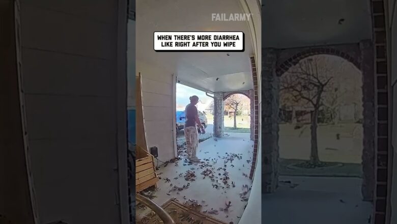 Why won’t they just leave? 🍂 #cctv #autumn #fallfails #humor #fail